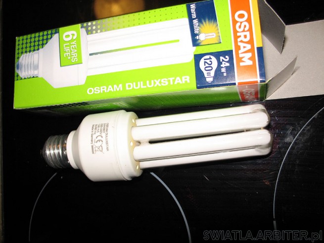 Świetlówka CFL użyta do testu sztuk 2
